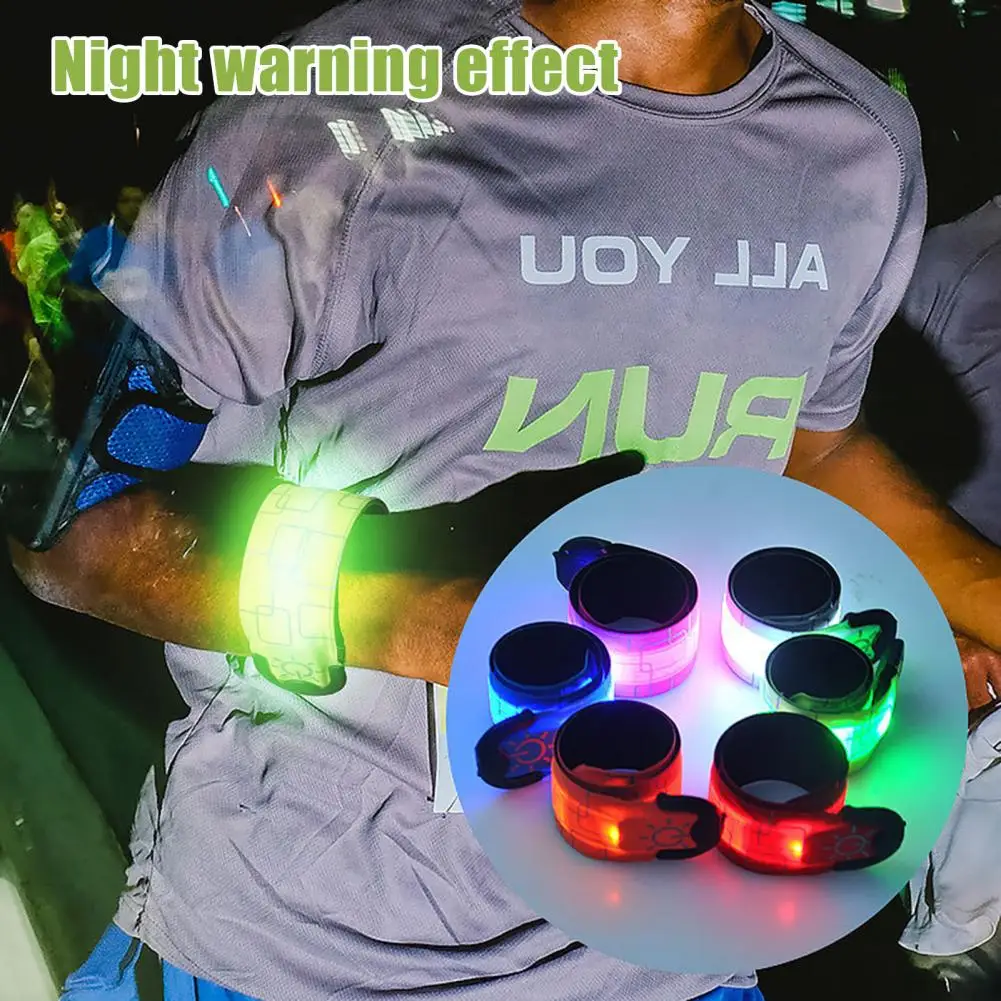 

Rechargeable LED Armband Running Slap Glow Bracelets LED Light Up Wristband for Night Cycling Walking Joggers Running Gear