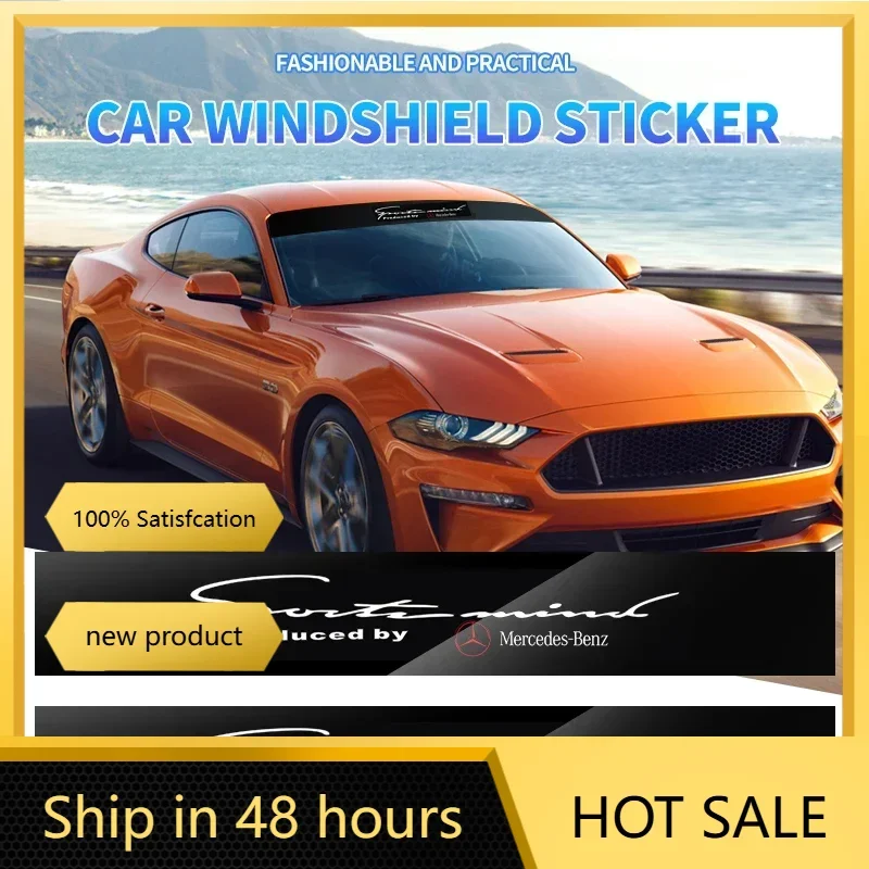 

，Car Windshield Sticker Waterproof decorative Decal Stickers For Mercedes Benz A C E Class GLE GLB GLC W205 W212 W213 X253