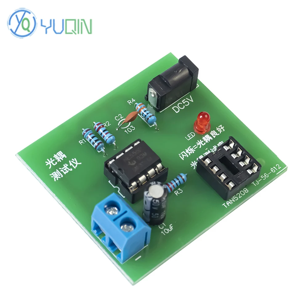 Optocoupler Tester Kit 555 Application Circuit Board Practice Welding DIY Electronic Product and Assembling Spare Parts