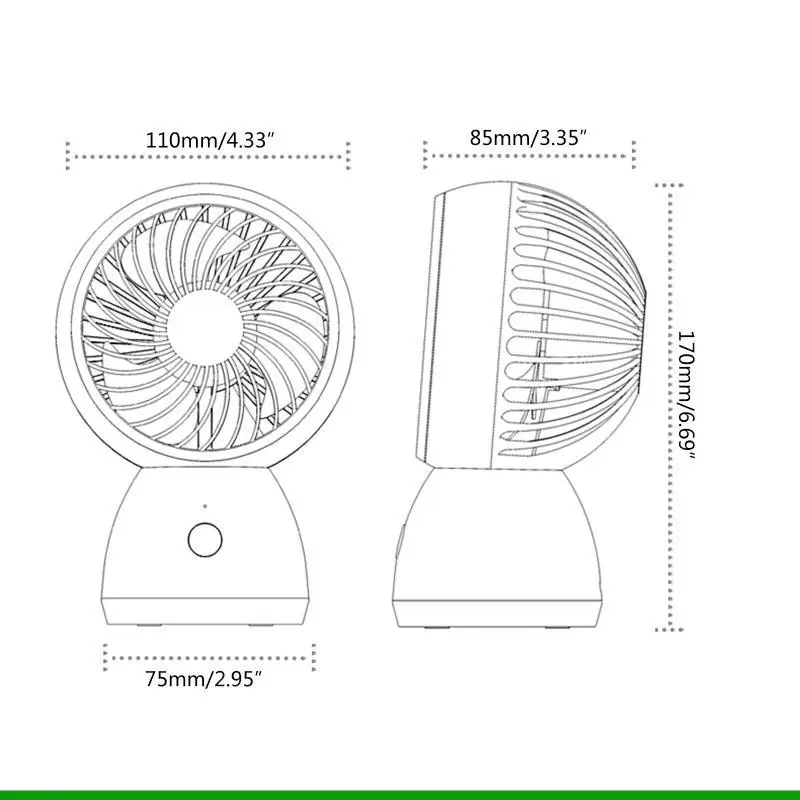 U55C USB مروحة سطح المكتب مبرد هواء صغير 3 سرعات زاوية قابلة للتعديل للمنزل المكتبي