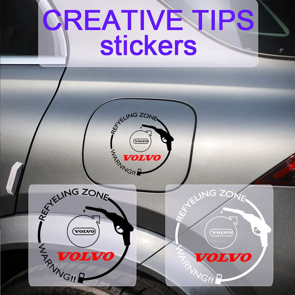 

1 шт. виниловые декоративные наклейки на крышку топливного бака автомобиля, аксессуары для Volvo XC90 XC60 C30 T6 S60 C70 XC40 V40 XC70 V70 V60 V50 S80 S40