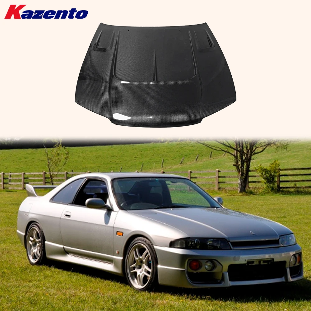 

Для Nissan Skyline R33 GTS только 95-98 Carbon V2 стиль передний вентилируемый охлаждающий капот (перевозка океана выгодно, добро пожаловать в уголь)