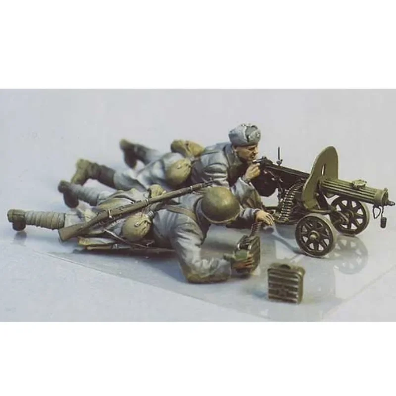 1/35 Resin Figure Model Building Kits History Military Miniature Russian Machine Gun Group 2 figures Unassembled Unpainted 964A