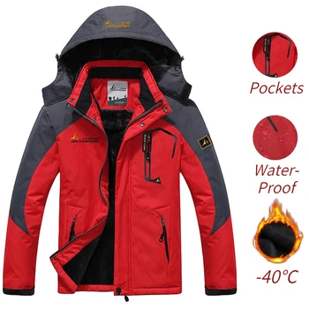 Men's winter parka warm fur jacket 1