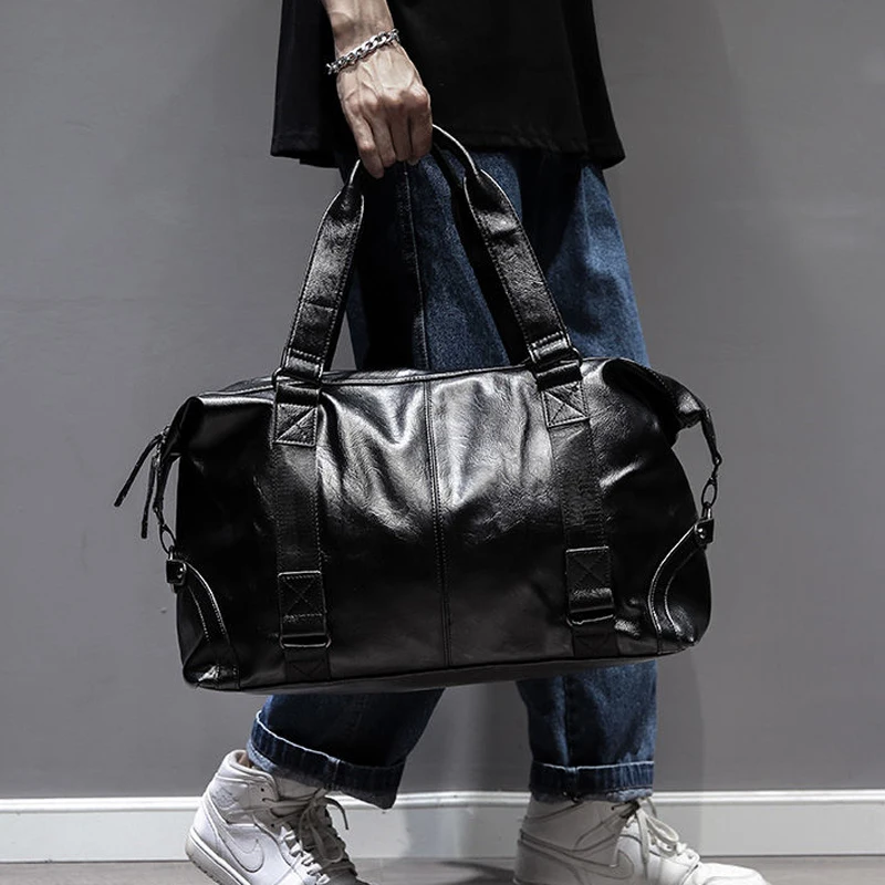 

Мужская дорожная сумка из натуральной кожи, сумка через плечо для бизнеса, большая сумка Capaci Fitn, сумка для путешествий, сумка Lage