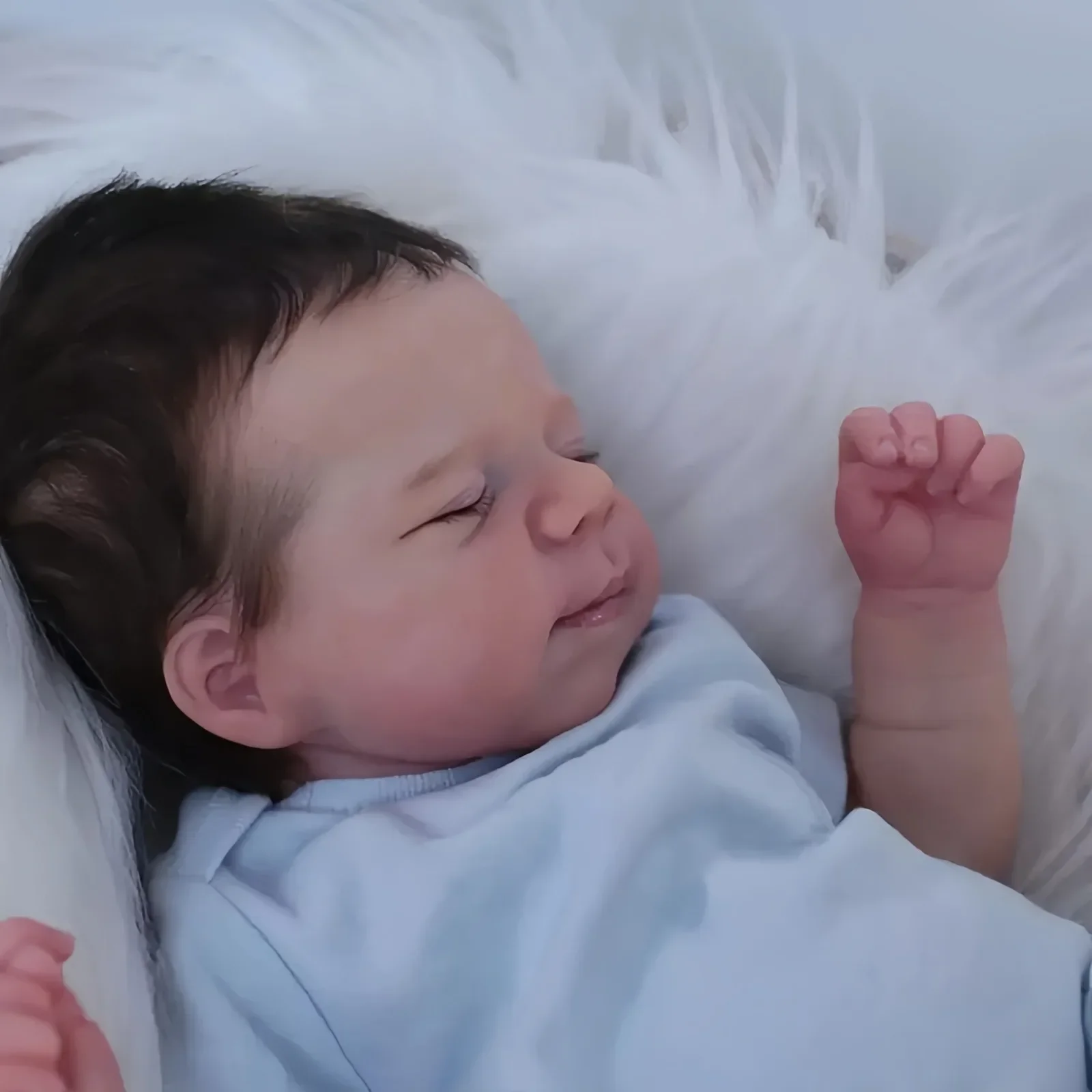 Risbecko 19 inch al geschilderd afgewerkte herboren babypop - handgemaakte herboren Preemie baby pasgeboren kinderen speelgoed cadeau meisje poppen