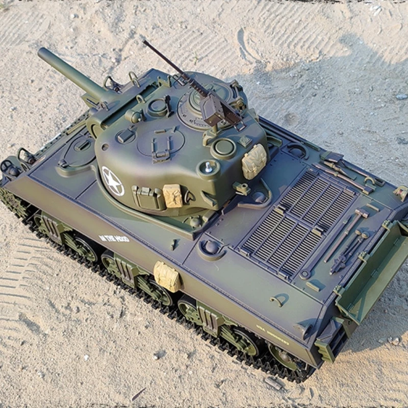 

1: 16 Американский танк с дистанционным управлением M4a3 3898-1 с пистолетным цилиндром, Телескопический многофункциональный боевой танк на дистанционном управлении, игрушечный подарок