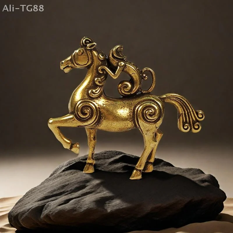 2026 سنة الحصان النحاس فنغ شوي تمثال حصان مصغر للمنزل مكتب سطح المكتب الديكور رمز النجاح الوظيفي هدية #4
