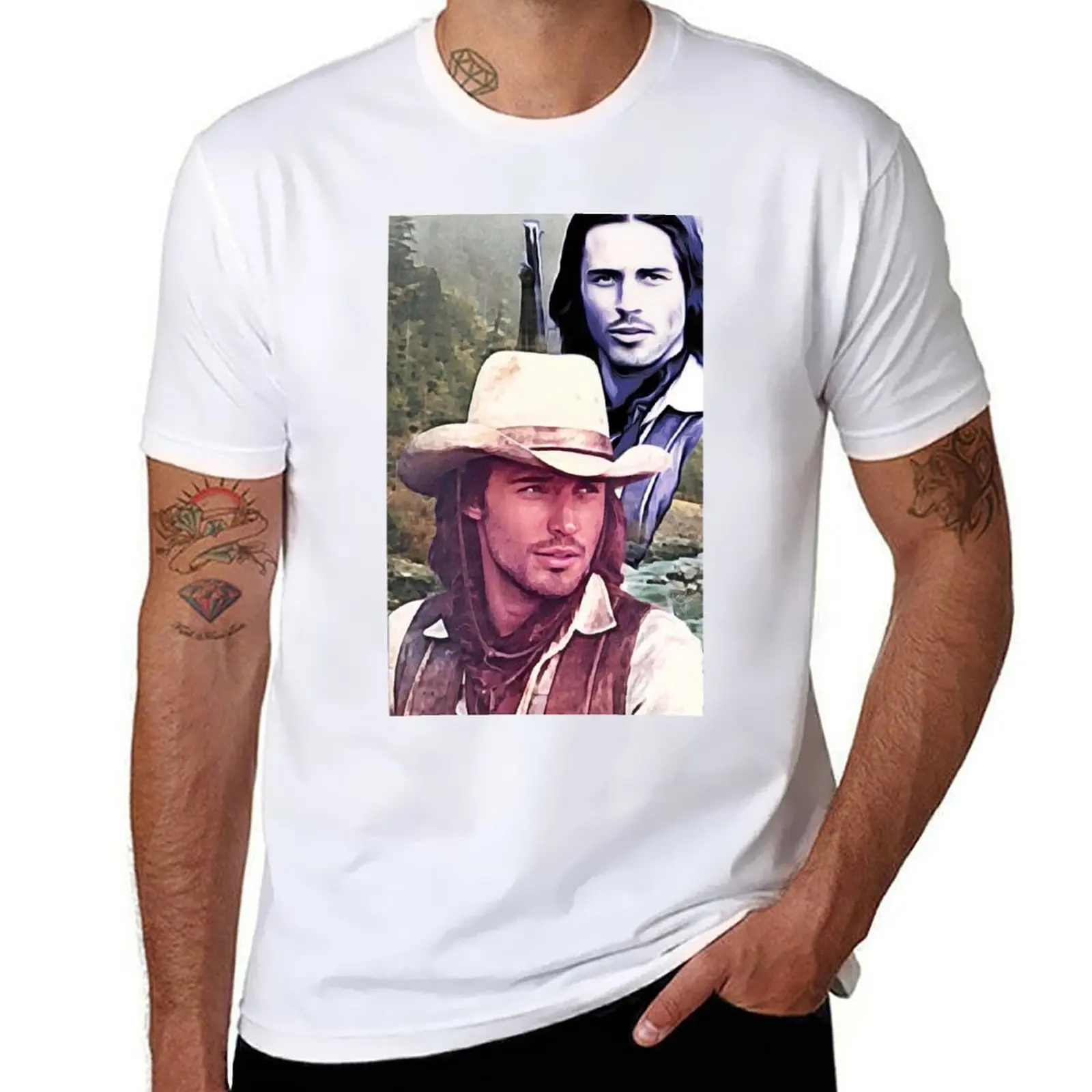 

LUKE MACAHAN/ HOW THE WEST WAS WON T-Shirt cotton t shirt pack man t shirts for men T-shirt