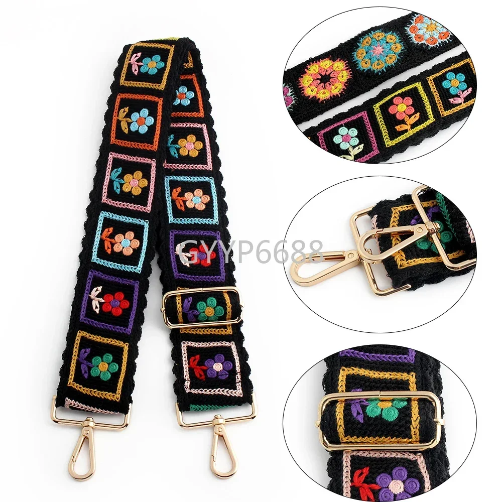 1/5/10PCS 74-130cm Crochet Flower Bags Strap Wide Adjustable Shoulder Strap For Handbags Guitar Phone Replacement Accessories