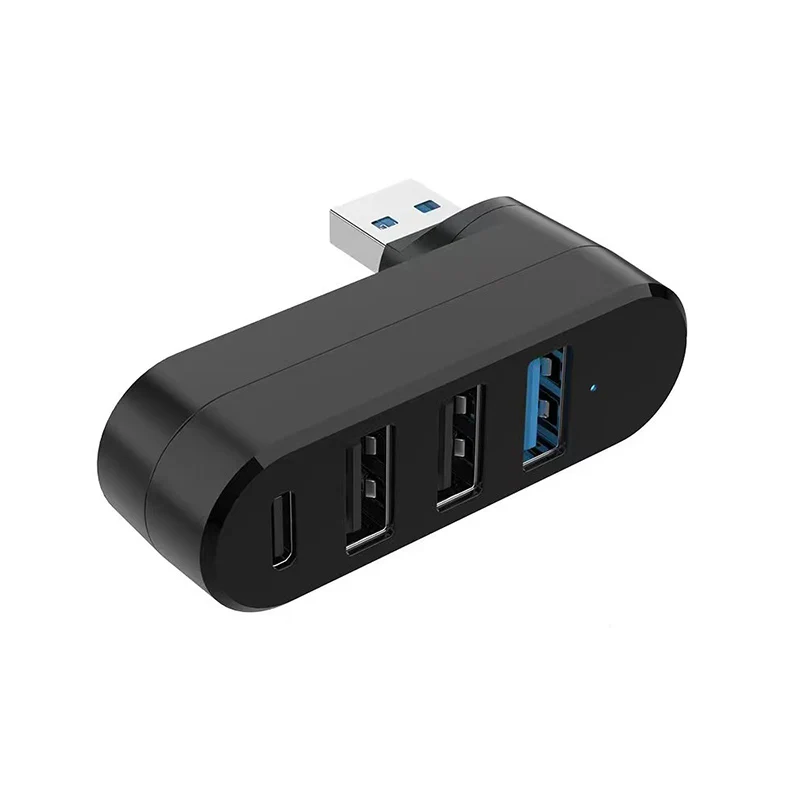 180 °   Rotary USB 3.0 HUB U Disk Reader Datenübertragung Kabel Splitter Extend Adapter USB 2.0 Typ C/USB C Konverter für PC Computer