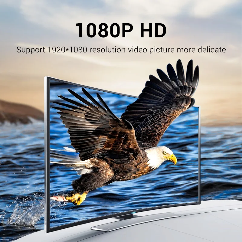 Vention HDMI to VGA Cable 2M 3M HDMI Male to VGA Male Cable Audio Video Converter 1080P for PC TV Box Projector VGA to HDMI Cord