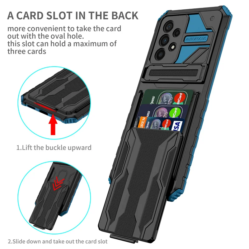 For Samsung Galaxy A33 A53 A73 5G Case Shockproof Armor Camera Protect Phone Case For Galaxy A 53 GalaxyA53 Card Slot Back Cover