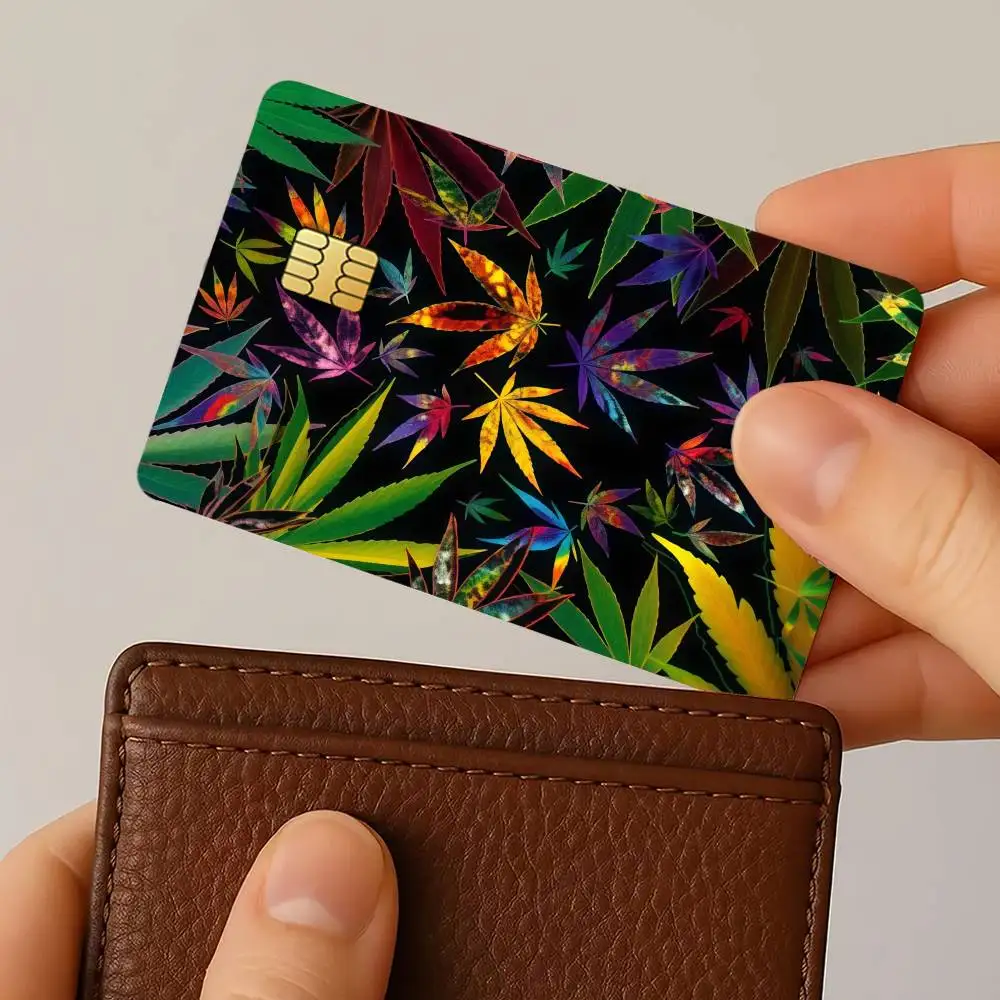 Maple Leaf Weed  Credit Card Stickers Skin for Bank Debit Decorative Protection 4PCS Anti-scratch Waterproof - view 2