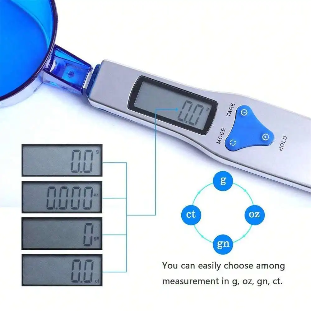 Electronic Digital Kitchen Scale With 3 Measuring Spoons Food Scale For Portioning Milk Flour Spices Medicine 300gram/0.1gram