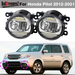 2 Pieces 30W Car Front LED Fog Light Accessories DRL Daytime Running Lamp H11 12V For Honda Pilot 2012-2021