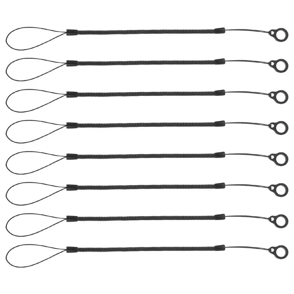 8Pcs Retractable Stylus Pens Lanyard Spring Coil Tether for Tablet Touchscreen Anti-Lost Elastic Cord Coiled Strap Tool Tether