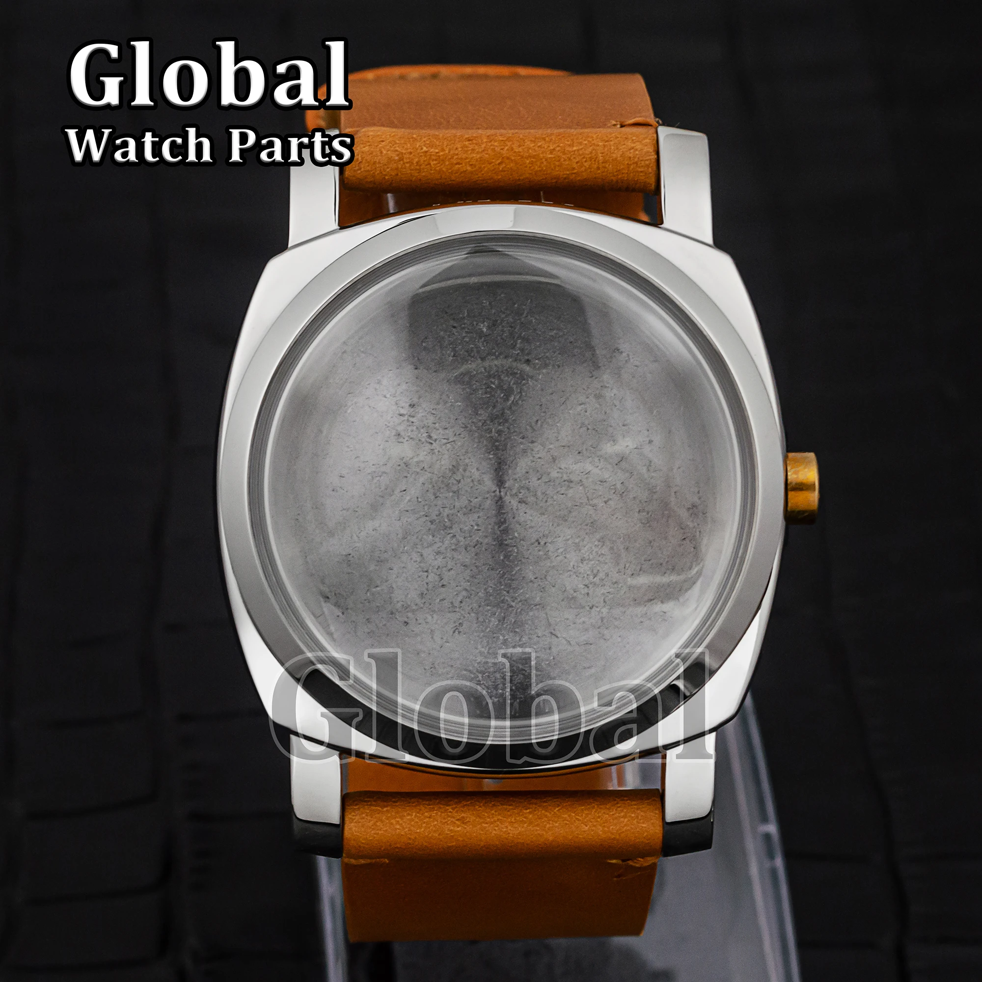 ステンレス鋼の時計ケース,本革のムーブメント,高品質,pam6152,47mm, 100m,eta 6497, 6498,st3600に適しています