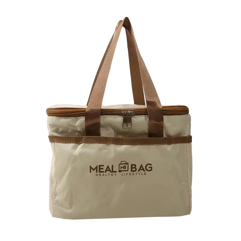 Multifunctional Thickening Tote Cooler ถุงอาหารกลางวันสําหรับผู้หญิงผู้ชายขนาดใหญ่ความจุปิคนิคกล่องอาหารกลางวันกันน้ํา