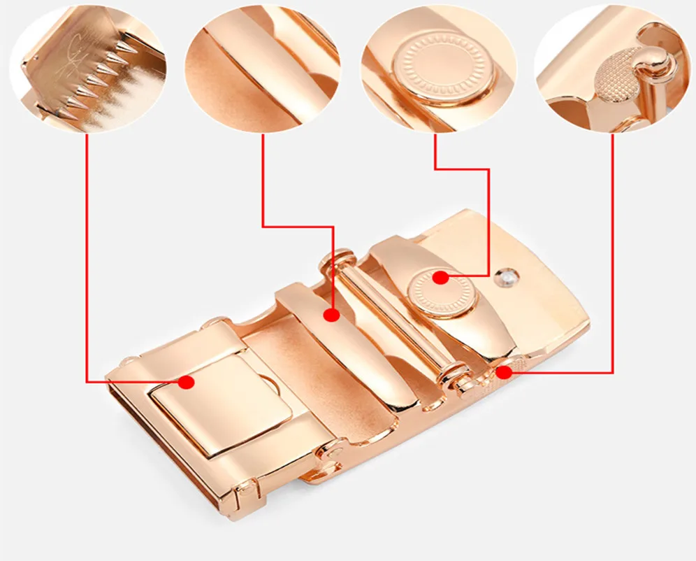 Nowa męska klamra do paska, rekreacyjna, bez klamry, biznesowe akcesoria, automatyczna klamra, szerokość 3,5 cm, luksusowy pasek, projektanci, męski
