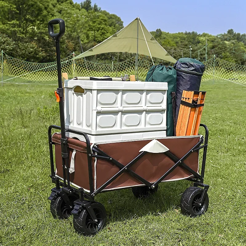 Outdoor camp car Camping car Camping small trailer Picnic trolley Foldable light portable Fishing stall pull cart