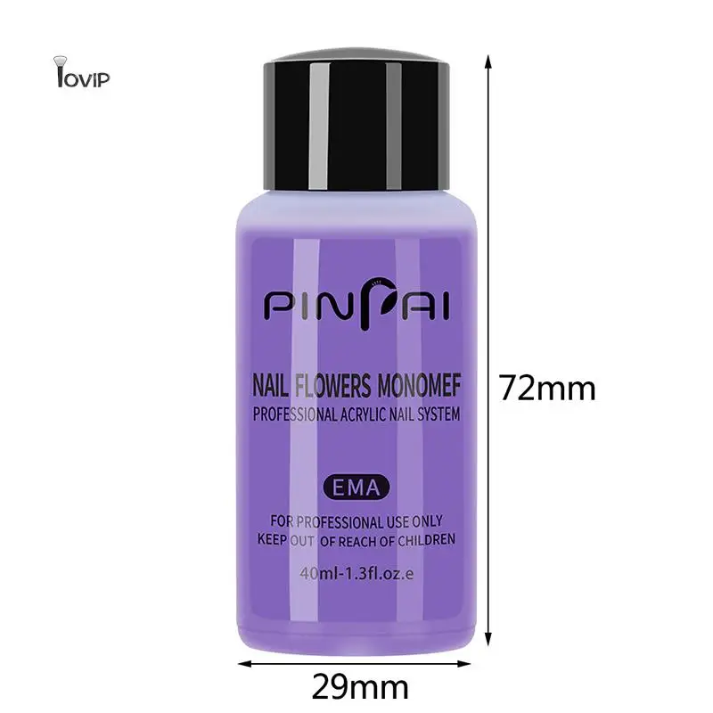 For Acrylic Powder Dust Nails 1pc 40ml Acrylic Liquid Monomer Crystal Acrylic Nail Art Nail Extension Carving Non-Yellowing