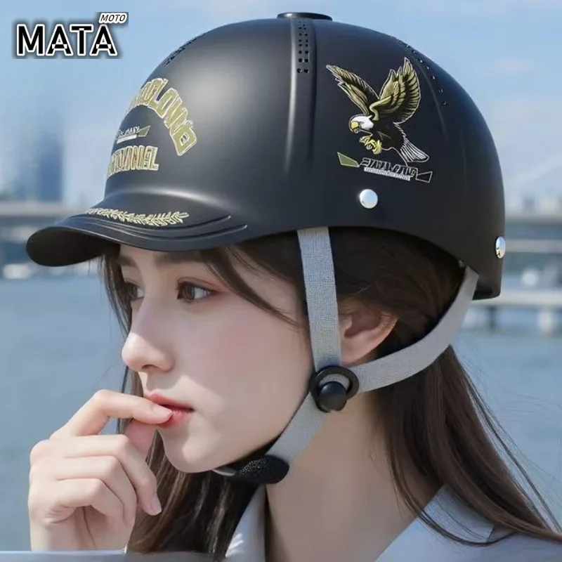 

Summer Motorcycle Visor Helmet Cap Helmet Baseball Helmet Electric Vehicle Unisex Summer Day Sunscreen Breathable Hard Hat