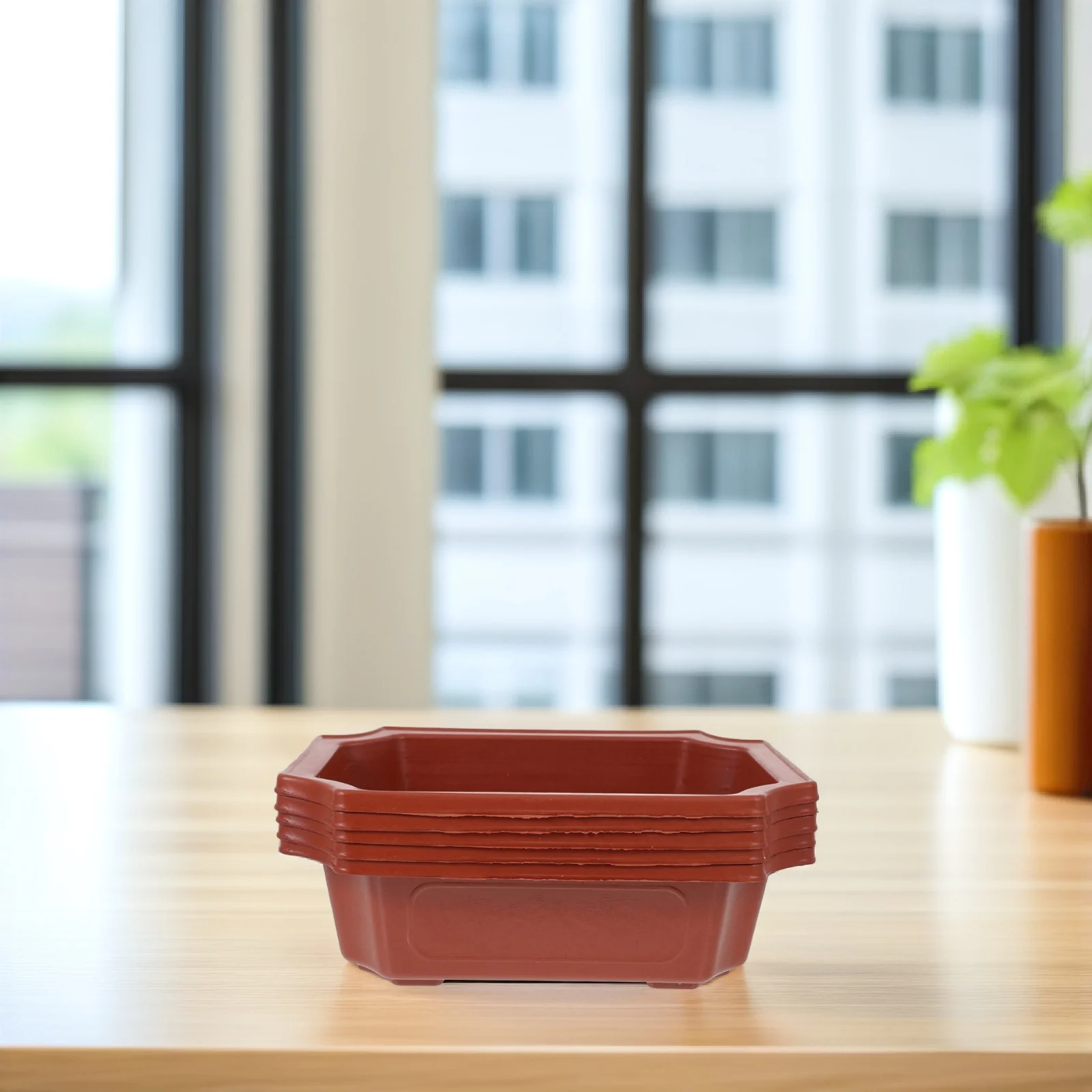 

10pcs Thickened Plastic Bonsai Pot Lightweight Flowerpot For Indoor Outdoor Garden Planting Succulents Office Decor