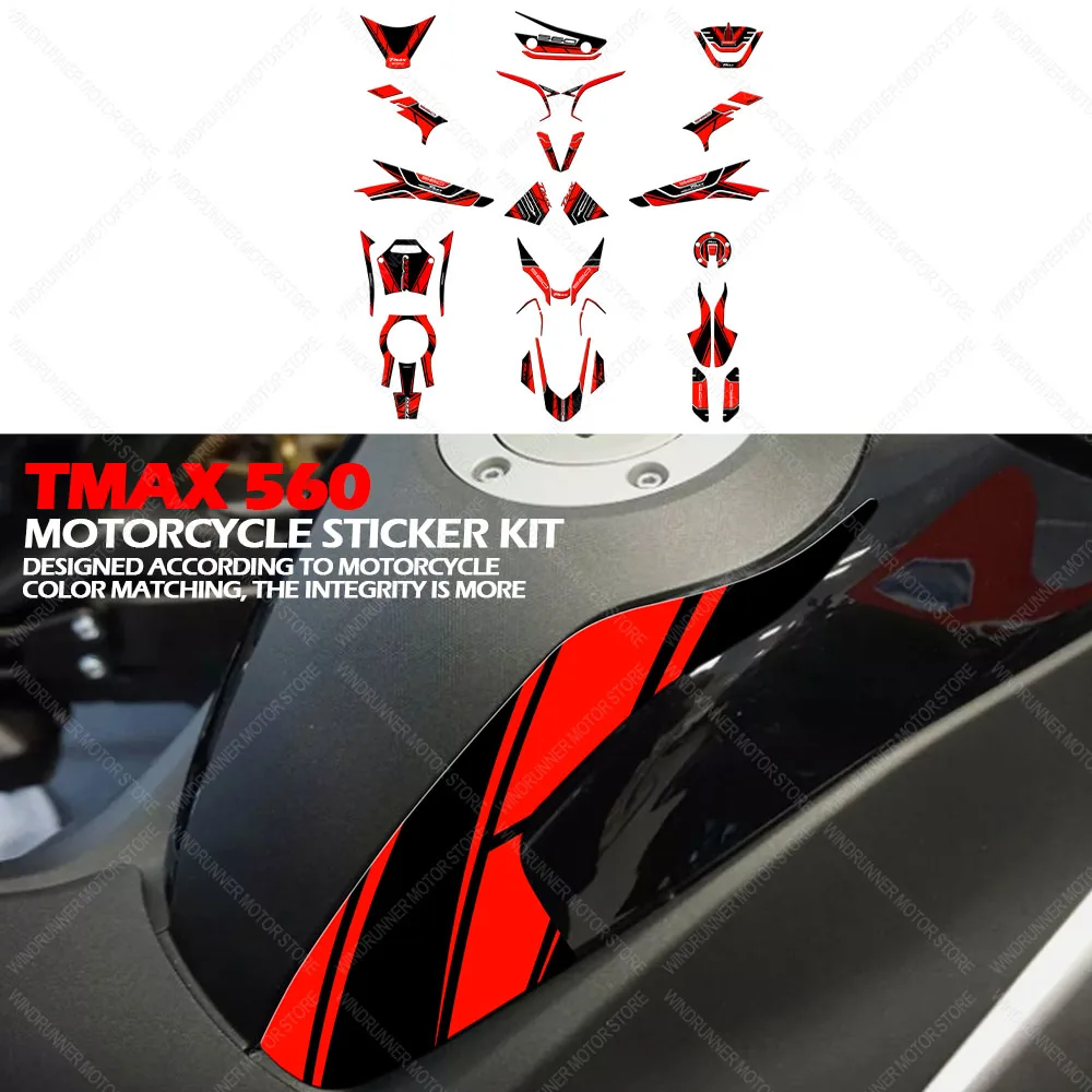 

Motorcycle Tank pad Stickers Protection kit Waterproof Sticker For TMAX 560 tmax560 3D Epoxy Resin Protective Sticker