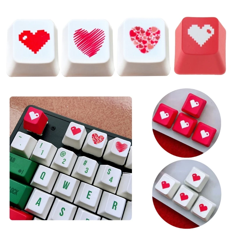 PBT Keycap OEM Heart Shaped for Mechanical Keyboard Keycaps OEM