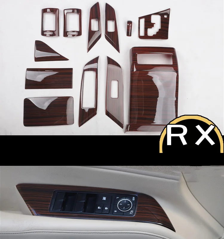 carbon fiber car interior accessories for lexus rx rx270 rx350 2009 2010 2011 2012 2013 2014 gear panel air vent cover armrest