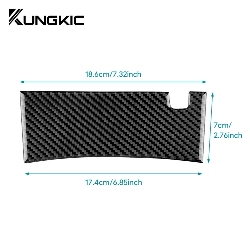 Real Soft Carbon Fiber Sticker For Honda Accord 2013 2014 2015 2016 2017 LHD Car Armrest Box Panel Interior Trim Accessories