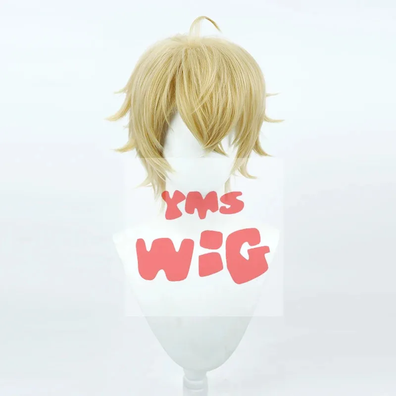 Game Arknights Tequila Cosplay Wig Short Yellow Heat Resistant Synthetic Hair Halloween Party Role Play Carnival + Free Wig Cap