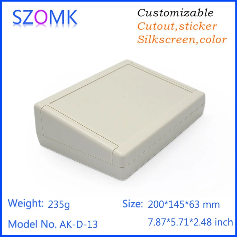 1 Piece 200*145*63 mm plastic casing for electronics power supply SZOMK Hot sales abs plastic junction housing desktop enclosure