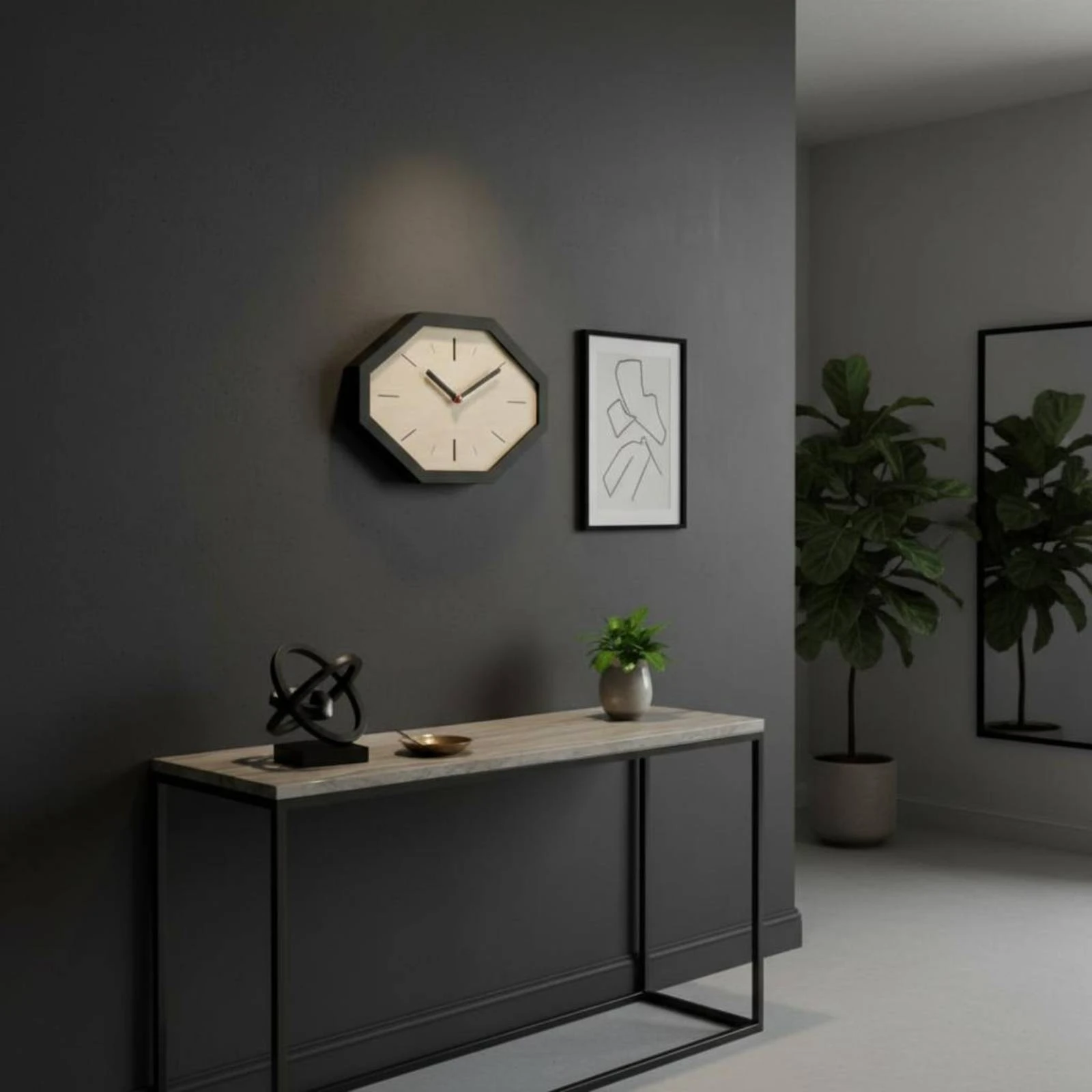 Japanese Aesthetic Wall Clock Light Luxury Minimalist Wall Clock Home Decor Battery Operated Easy to Read