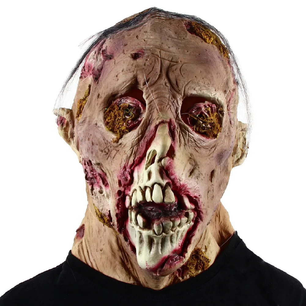 Маска-на-все-лицо-walking-dead-маска-монстра-жителя-латексная-маска-для-вечеринки-латексная-маска-для-Хэллоуина