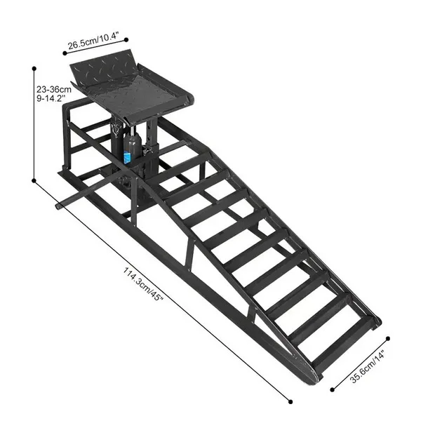 A Pair 5 Ton Steel Vehicle Lift Ramp CE 5T Adjustable Hydraulic Car Ramps For Repair Lifting Equipment Vehicle Tool
