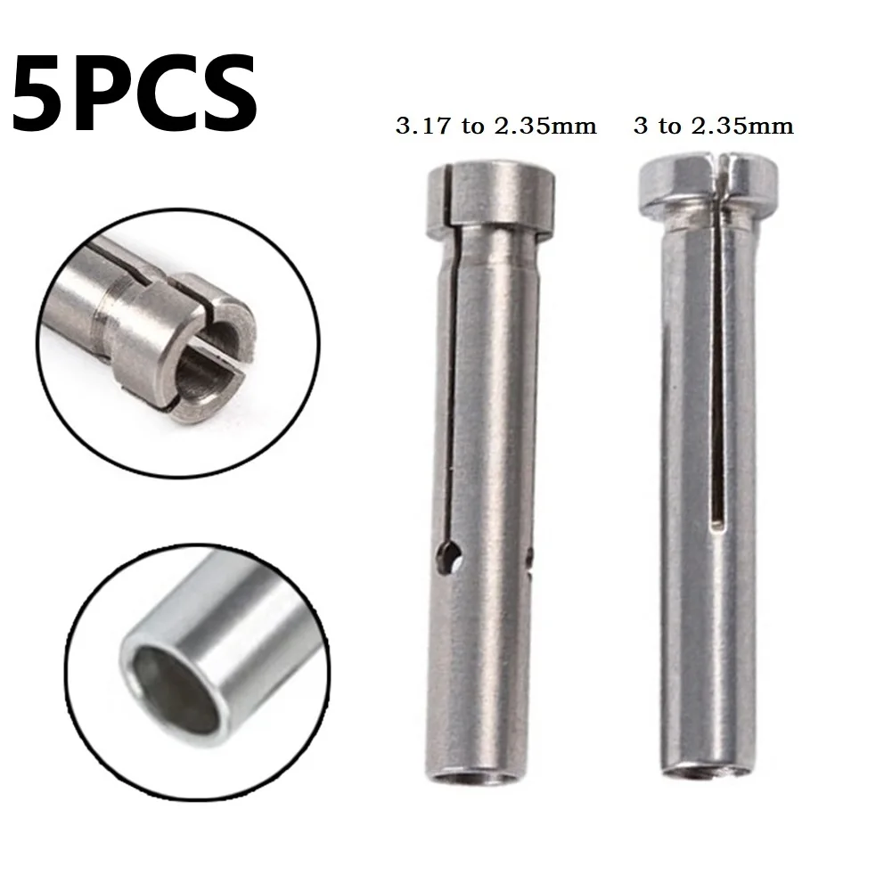 

5PCS CNC Engraving Bit Router Adapter High Precise Clamping Force Stainless Steel Small Jade Engraving Machine Reducer Chuck