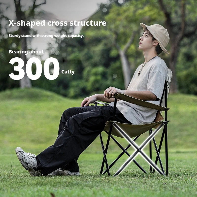 Naturehike BLACKDOG Meditation Chair Large Chair Surface Widen Foldable Armrest Integrated Collection Storage Widening Deepening