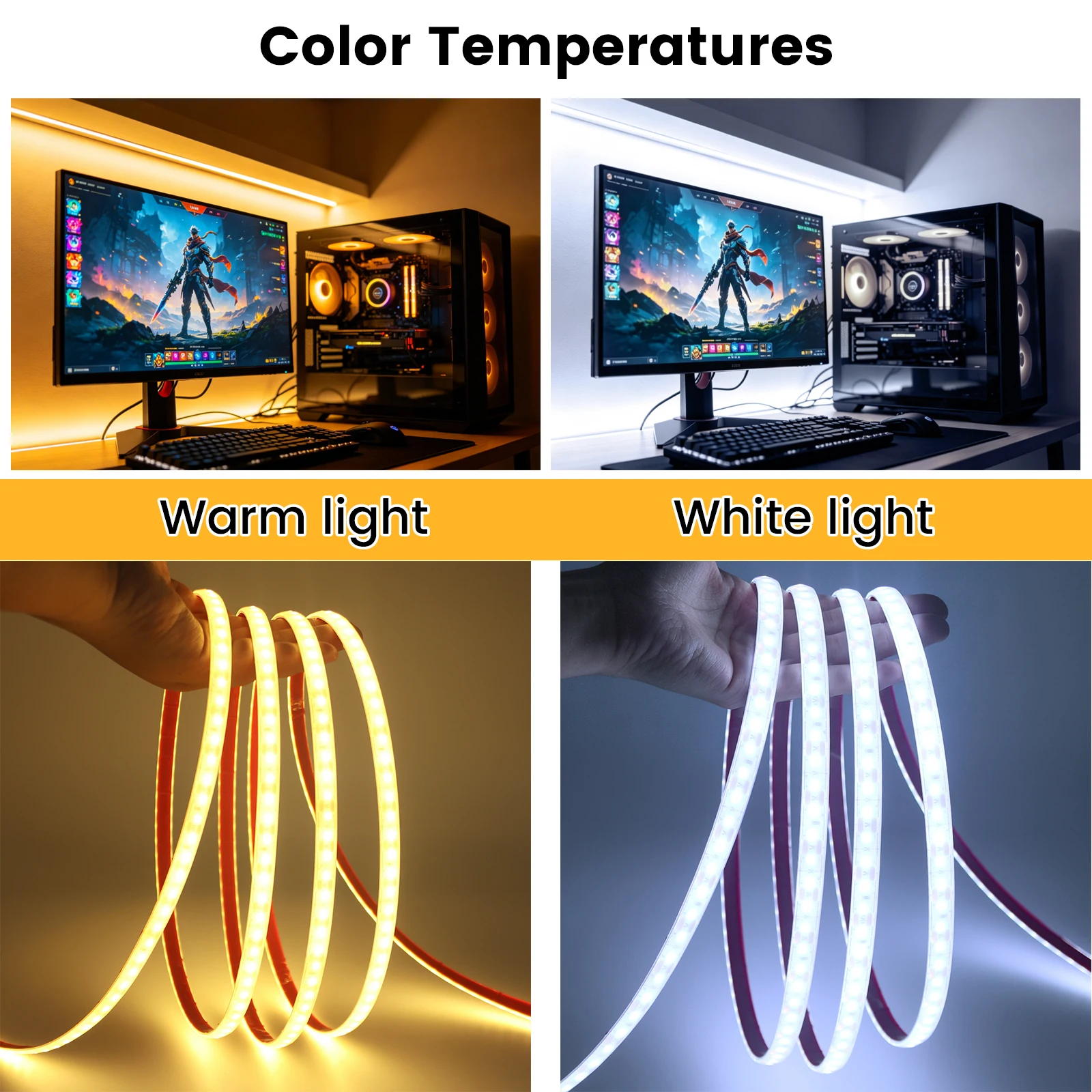 DC 5V LED Strip With USB/3KEY/Touch Dimmer IP68 Waterproof 120Leds/m Flexible LED Tape Cabinet Closet Stair LED Strip