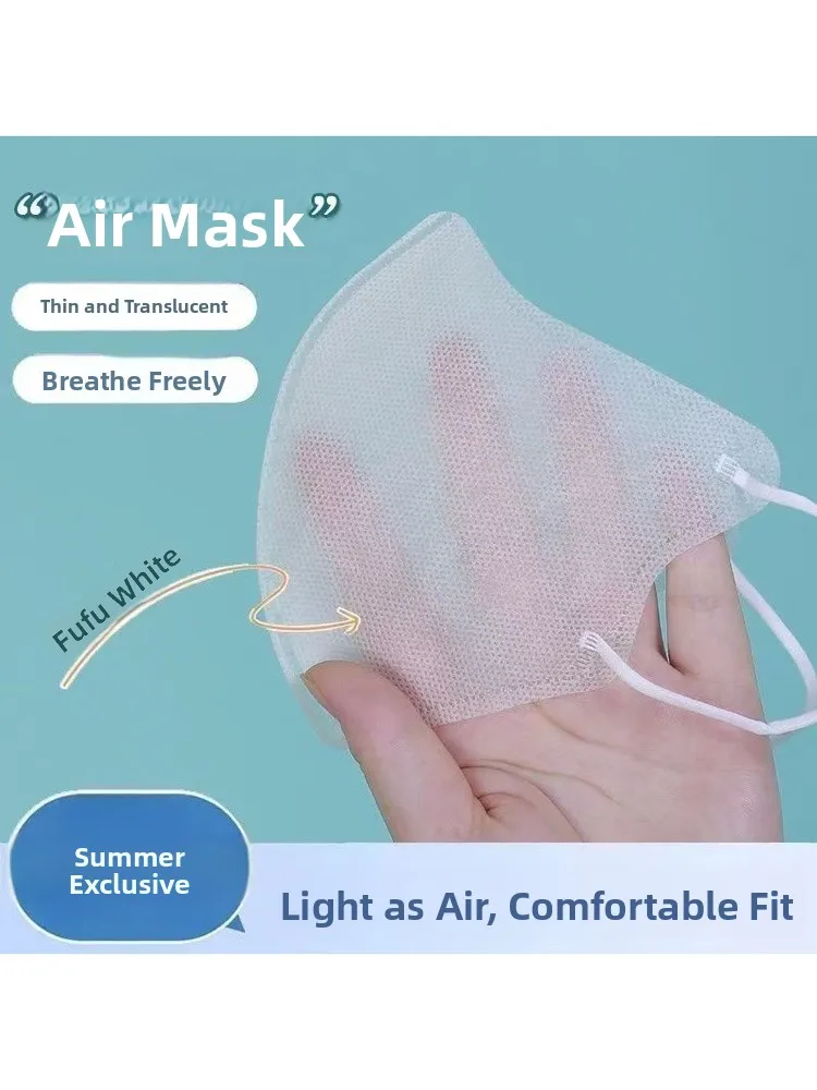 Picture 5: Ultra-Thin Breathable Disposable White Sunscreen Dustproof Face Mask Women's High-Aesthetic Single-Layer Summer 3D Mask