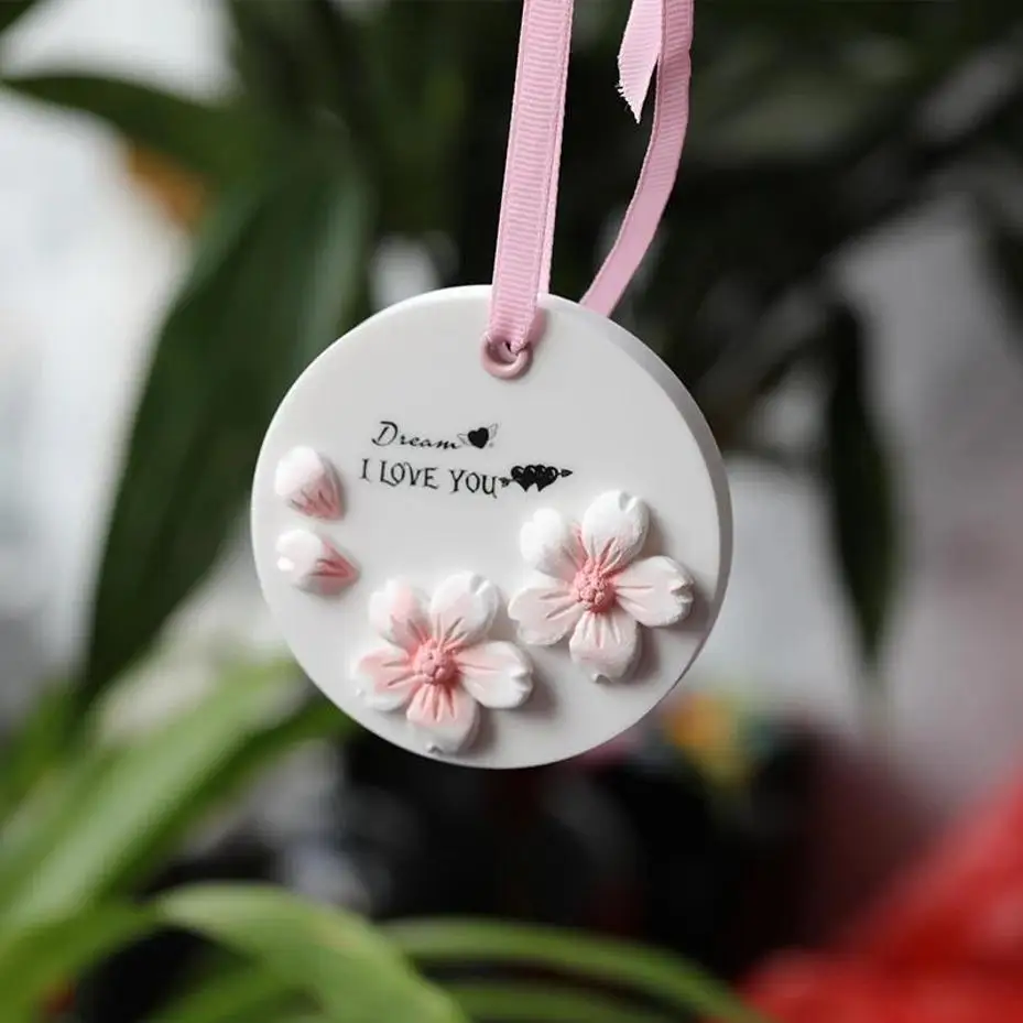 Kirschblüten Silikon form Aroma therapie Silikon form Auto Kleider schrank Fenster Auflistung Mini dekorative Blumen putz
