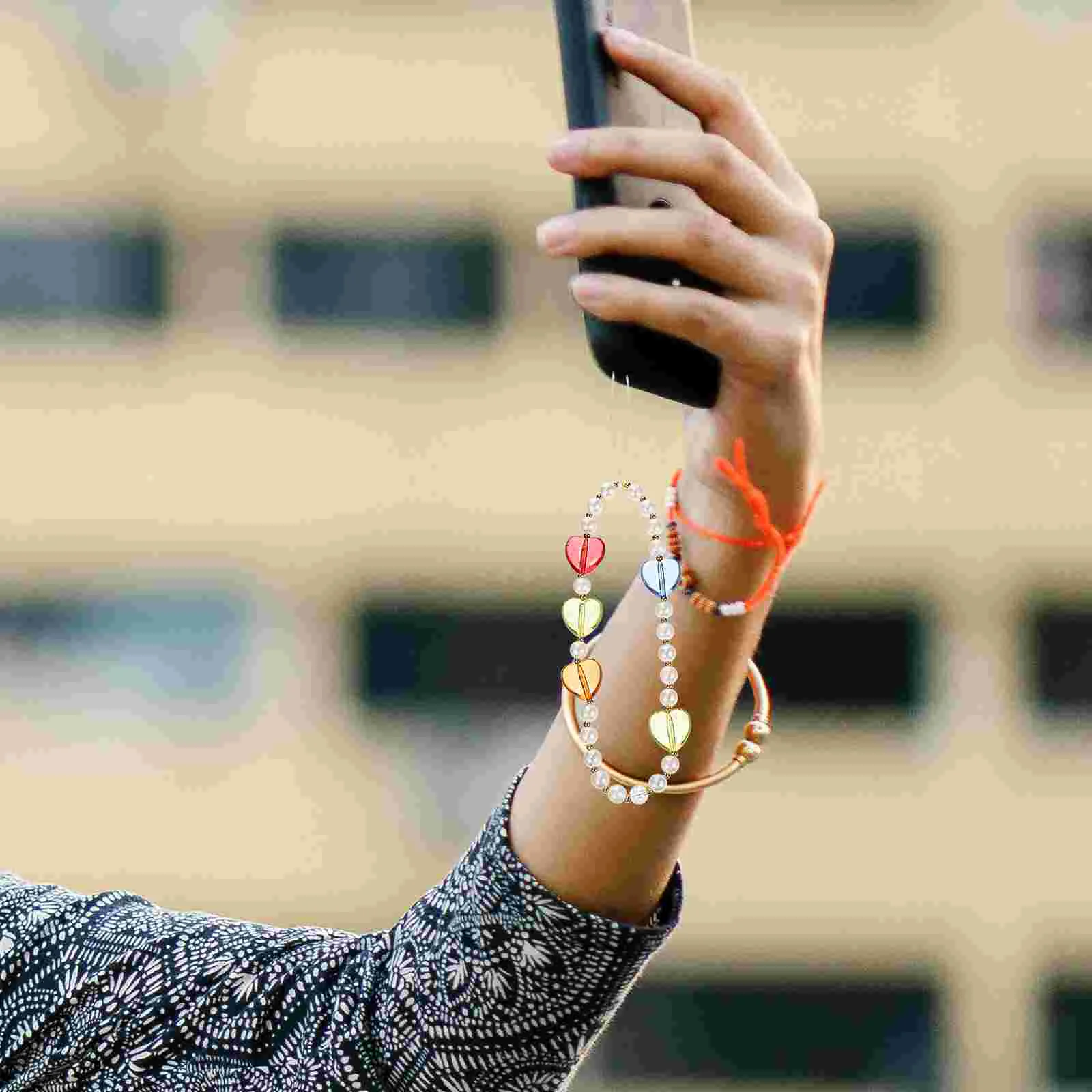 Love Pearl Machine Rope Phone Chain Mobile Lanyards Decorate Practical Accessory Unique Decors Acrylic Decorations Keychain