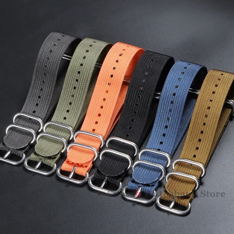 Ribbed Braid Strap High Quality Nylon for Seiko 18mm 20mm 22mm 24mm Waterproof Watch Strap Military Casual Watchband Accessories