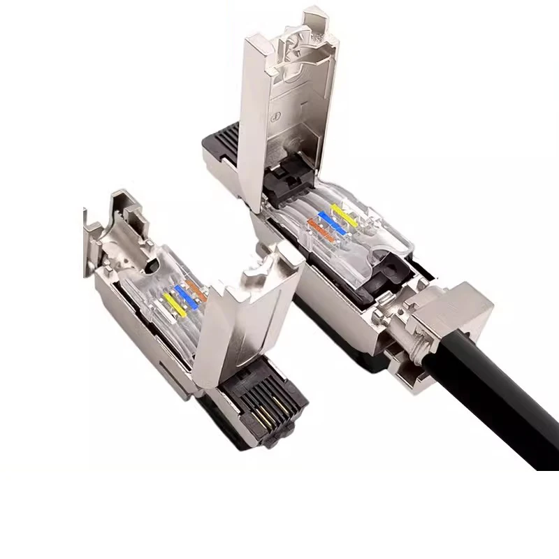 Profinet 4Pin Industrial Field Connector Straight Angled 4 Core Modular Plug Toolless Shielded For Siemens 6GK1901-1BB10-2AA0