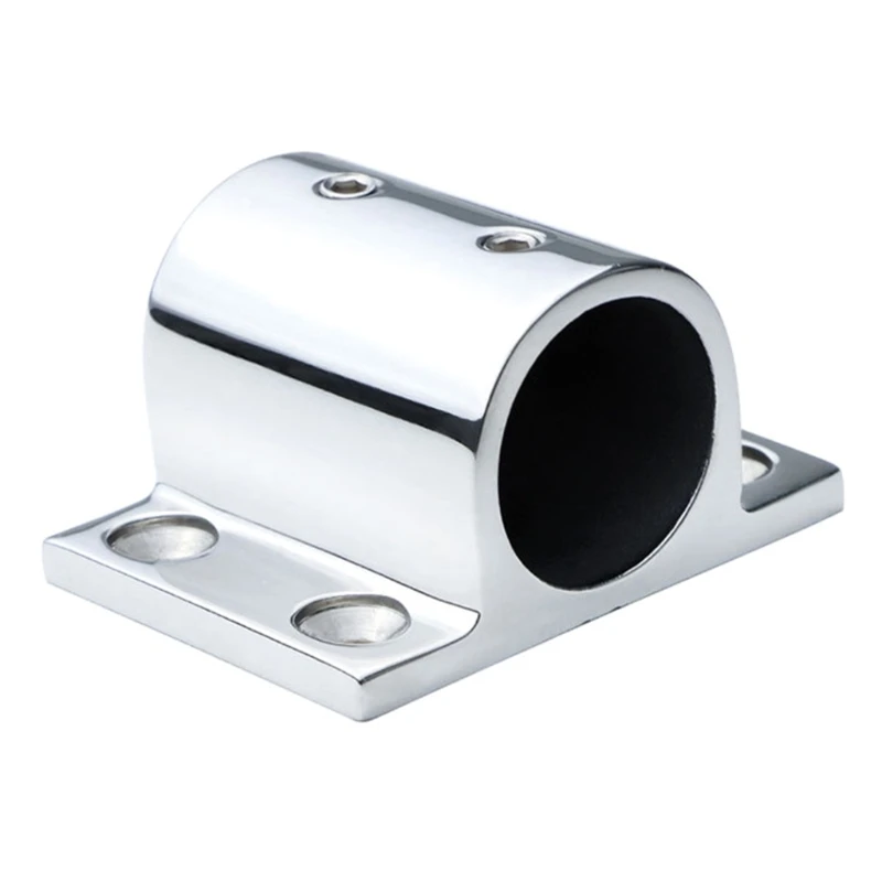 Marine Grade Stainless Steel Support Bracket Holder for Yacht Deck Railings Square Tube Holder Boat Railing Attachments