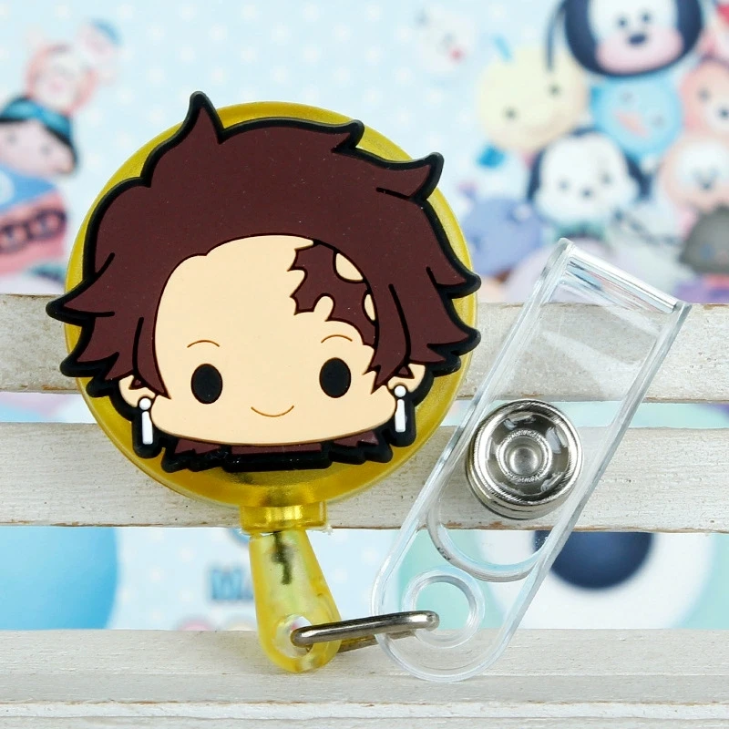 Cute Cartoon Anime ID Card Holder Scalable Toggle Clip Employee Card Doctor Nurse Chest Card Student Bus Card Holder - view 5