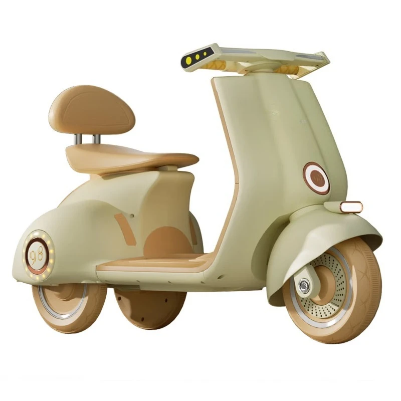 motorcycle tricycle adult remote, beige 12v large battery  double drive  anti-skid wheel blue, electric drive