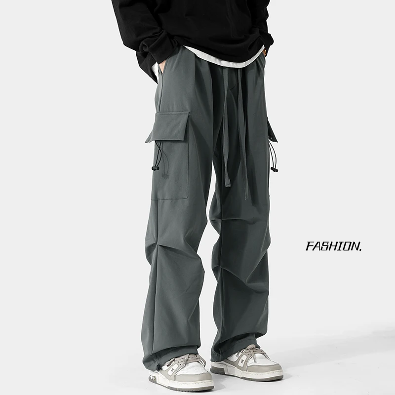 

Магазин Mysle Flagip, американские уличные функциональные большие повседневные рабочие брюки десантника, мужские брюки длиной до пола на шнуровке