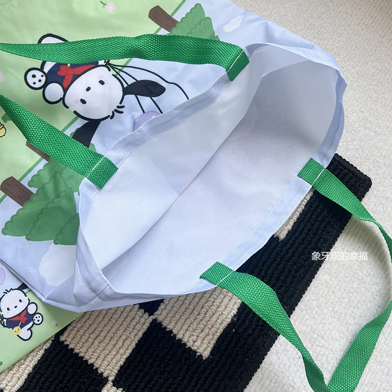 Sanrio Cute Pochacco Set Shopping Bag Coin Purse Environment-Friendly Bag Kawaii Japanese Style Cartoon Handbag Girl Portable